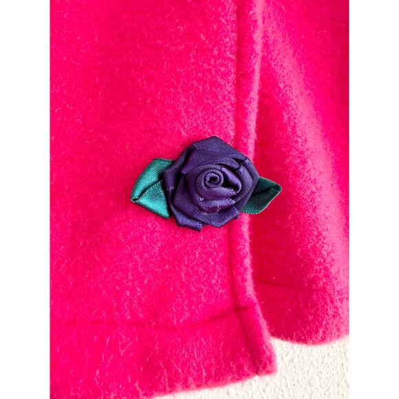 90’s/Y2K Baby Fleece Rosette Jacket 12 months - Picture 3 of 5